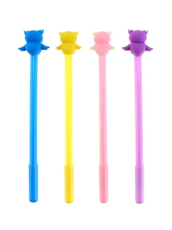 Ручка гелевая-прикол МИКС Сова