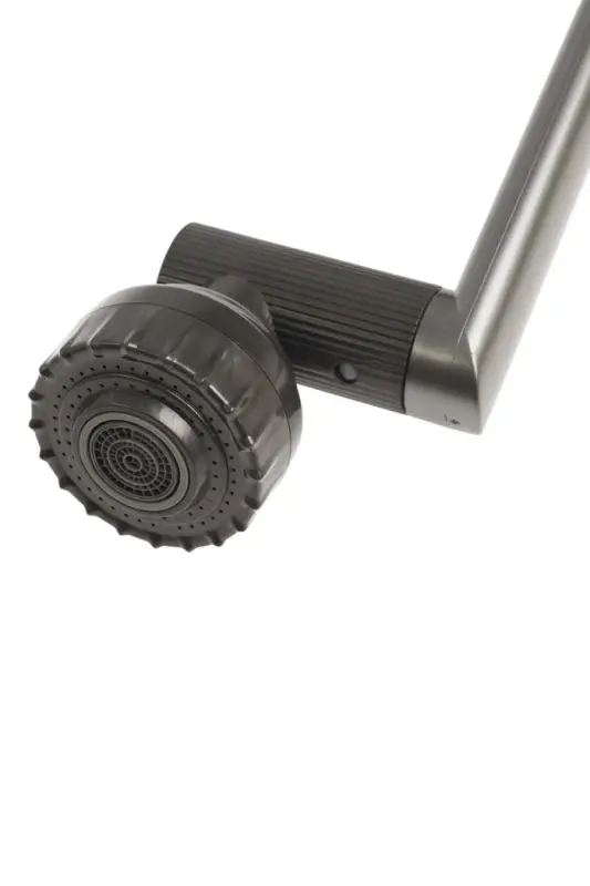 Смеситель для кухни ZEIN Z3706, регулируемый излив высотой 25 см, аэратор 2 режима, графит