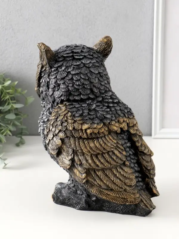 Фигурка (гипс) Филин Большой серебро-золото 26х18х21 см Фигурка (гипс) Филин Большой серебро-золото 26х18х21 см