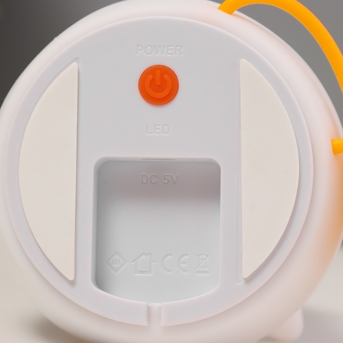 Ночник-мякиш "Уточка" LED USB АКБ бело-желтый 9х9х20 см