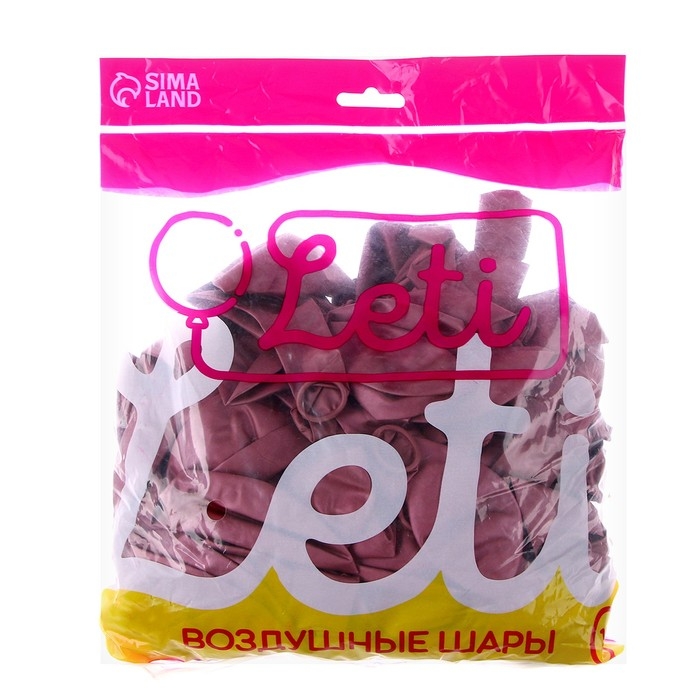 Шар латексный 12 Шар латексный 12", хром, набор 100 шт., цвет насыщенный бордо