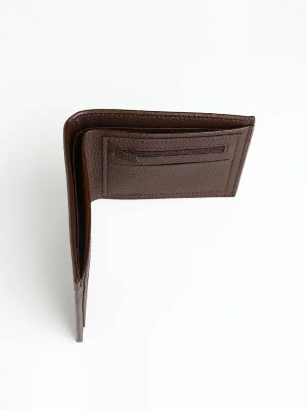 Портмоне мужское &laquo;Исам&raquo;, без застёжки, отдел для карт, монет, коричневое