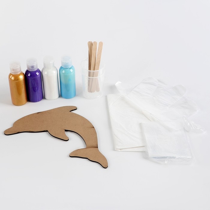 Набор для творчества. Флюид арт. Рисование акрилом «Удивительный дельфин» Набор для творчества. Флюид арт. Рисование акрилом «Удивительный дельфин»