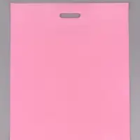 Пакет полиэтиленовый с вырубной ручкой, Розовый 50&times;60 См, 70 мкм