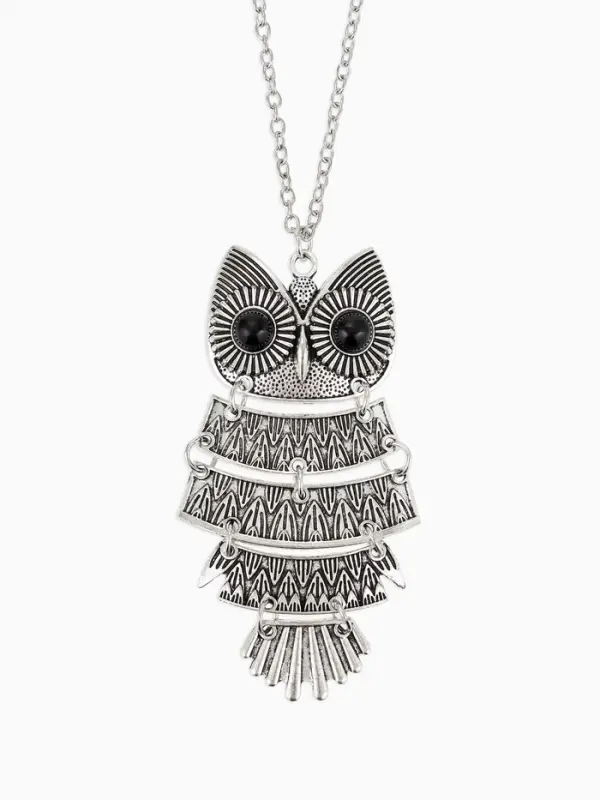 Гарнитур 2 предмета: кулон, серьги «Сова», цвет чернёное серебро, 60 см Гарнитур 2 предмета: кулон, серьги «Сова», цвет чернёное серебро, 60 см
