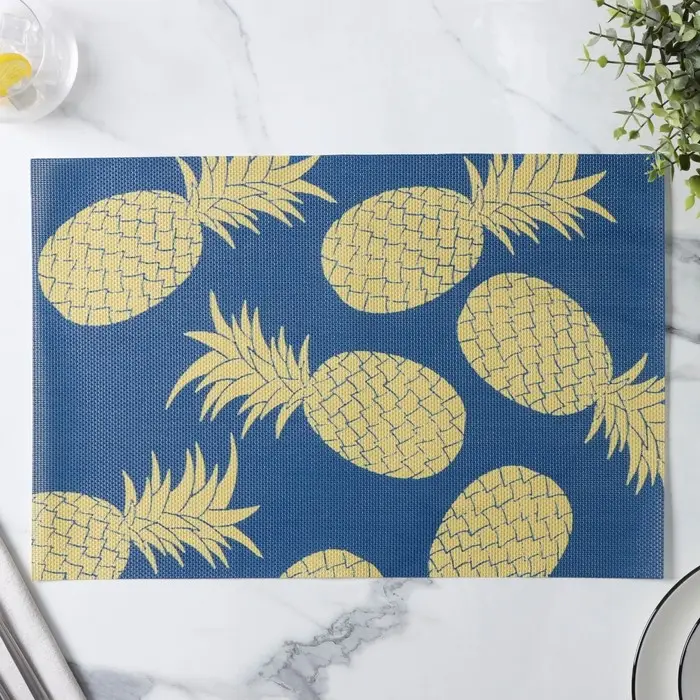 Салфетки сервировочные на стол Доляна Memory, 2 шт., 45&times;30 см, синие