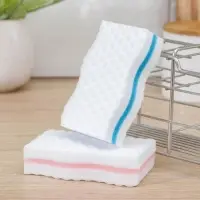 Губка меламиновая для удаления пятен, с поролоновым слоем, 10×6×2.5 см, МИКС