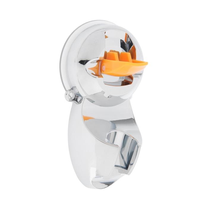 Держатель для душевой лейки ZEIN Z74, на вакуумной присоске, пластик, хром/оранжевый Держатель для душевой лейки ZEIN Z74, на вакуумной присоске, пластик, хром/оранжевый