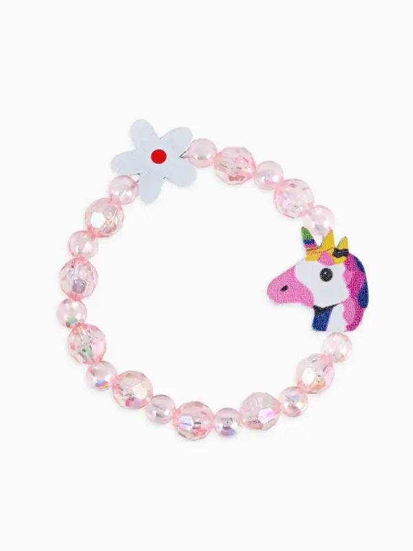 Браслет детский &laquo;Выбражулька. Единорог с цветочком&raquo;, d=5 см, МИКС