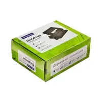 Дырокол металлический, 20 листов, OfficeSpace, линейка, черный