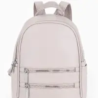 Рюкзак-мини женский на молнии, с карманом, размер 22&times;12&times;25 см, бежевый