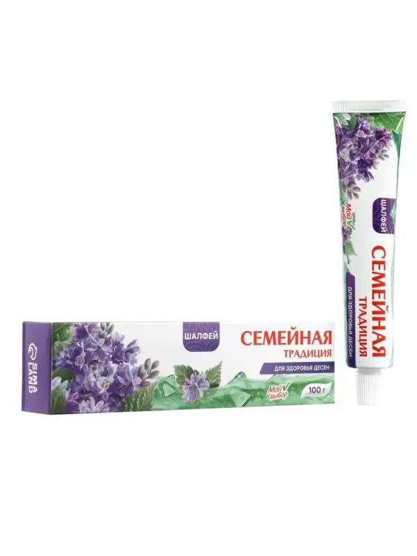 Зубная паста &laquo;Семейная традиция&raquo;, для здоровья десен, шалфей, 100 г