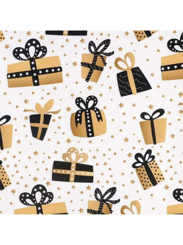 Бумага упаковочная глянцевая «Большие подарки», 70 х 100 см Бумага упаковочная глянцевая «Большие подарки», 70 х 100 см