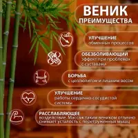 Веник для бани бамбуковый, 36 см, прут 20 мм, набор 2 шт., &laquo;Добропаровъ&raquo;