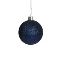 Ёлочные игрушки &laquo;Воздушные перья&raquo;, шары новогодние, d=6 см, набор 7 шт., синий