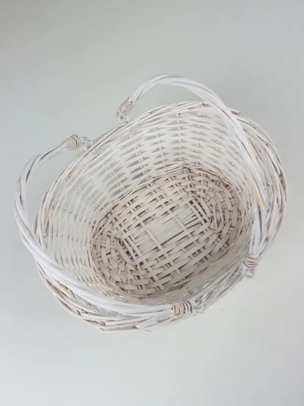 Корзина плетеная (ива) D35х26 H15 HH27 B27х19, 1 шт., белый