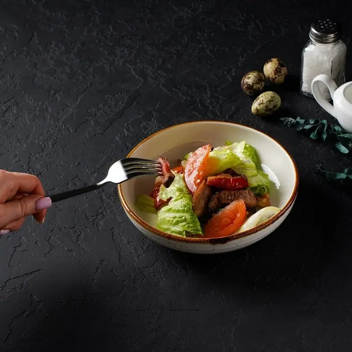 Тарелка глубокая Magistro &laquo;Церера&raquo;, 700 мл, d=18.5 см, фарфор, белая