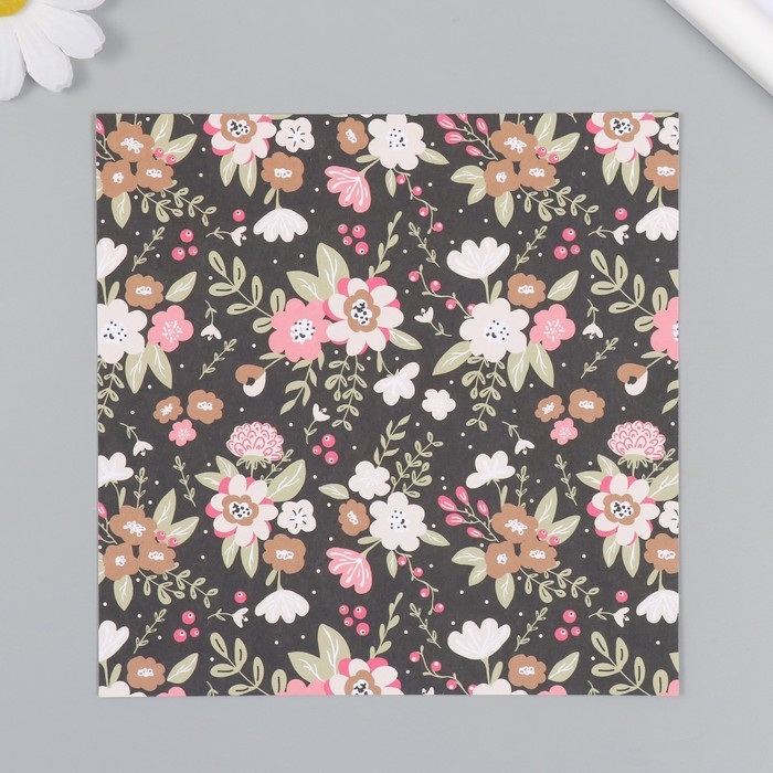 Набор бумаги для скрапбукинга 12 листов 12 дизайнов Набор бумаги для скрапбукинга 12 листов 12 дизайнов "Гармония" 160 гр 15,2х15,2 см