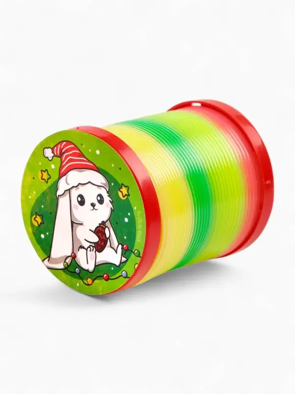 Funny toys Пружинка радуга "Новый год", цвета МИКС, d.-5см