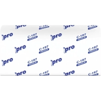 Полотенца бумажные д/держ Protissue V-слож 2сл 200л/пач 20пач/кор_C197_Т
