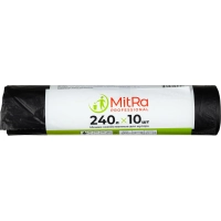 Мешки для мусора 240л, 112 х 140см  10шт/рул 30мкм (ПВД) (чер.)