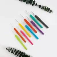 Набор крючков для вязания, d=2-6 мм, 14 см, 9 шт., разноцветный