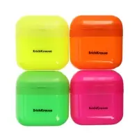 Точилка ErichKrause Case Duo Neon, 2 отверстия, с контейнером, МИКС