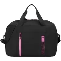 Сумка дорожная Compact Neon, черная с розовым