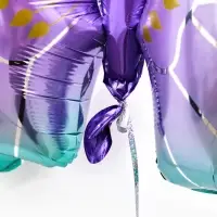 Воздушный шар фольгированный 32" &laquo;Бабочка&raquo; цвет фиолетовый металлик