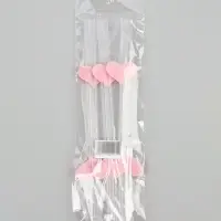 Трубочки для коктейля «Сердечки», розовые (набор 6 шт)