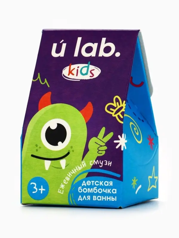 Бомбочка детская для ванны &laquo;Монстрики&raquo;, аромат ежевичный смузи 40 г, URAL LAB