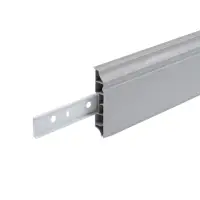 Плинтус напольный фигурный &laquo;Идеал. Дюра&raquo;, 2200&times;80 мм, цвет 002 светло-серый