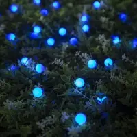 Гирлянда &laquo;Нить&raquo;, 4.5 м, уличная, с насадками &laquo;Шарик&raquo;, IP44, 30 LED, 2 режима, солнечная батарея, тёмная нить, свечение синие