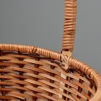 Корзина плетёная, 30&times;25&times;12/37 см, бамбук, лоза, МИКС