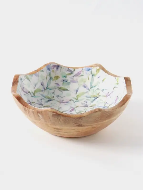 Салатник &laquo;Оттенки сирени&raquo;, 20&times;20&times;8 см, дерево манго