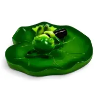 Садовая фигура 10 х 11 х 6 см  водоплавающая  "Лягушка на отдыхе"