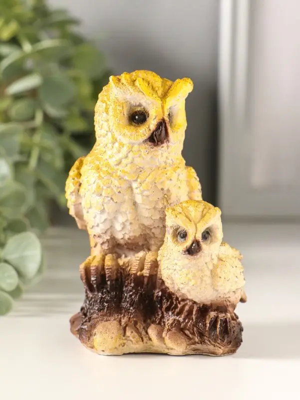 Сувенир Сова с совенком, микс 9,5х6х8 см