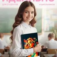 Колледж-тетрадь Calligrata TOP &laquo;Девушка. Арт&raquo; А4, 120 листов, в клетку, в твёрдой обложке 7БЦ, матовая ламинация, выборочный лак