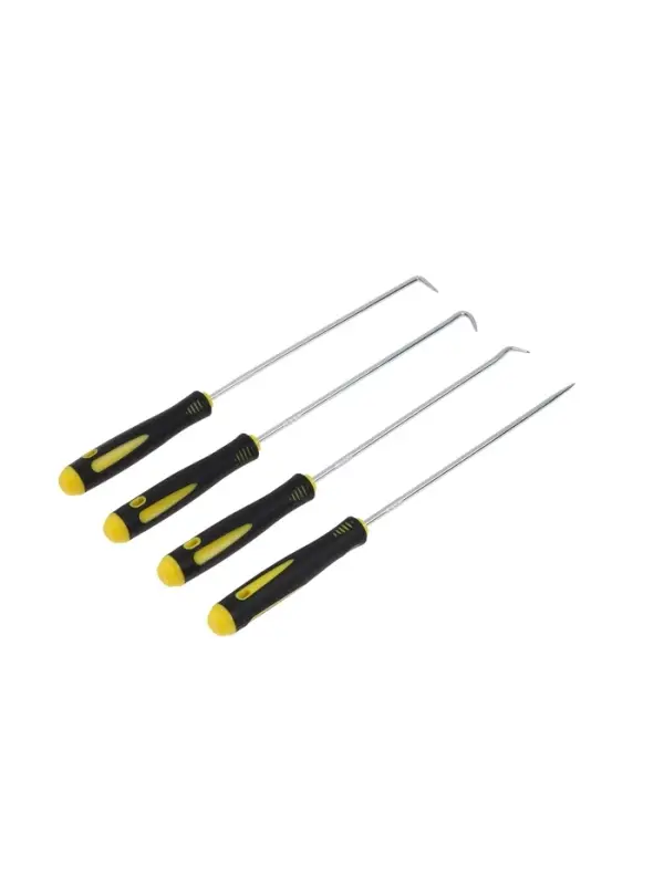 Набор крючков для демонтажа уплотнительных колец ТУНДРА, 2К рукоятки, 150 мм, 4 шт.