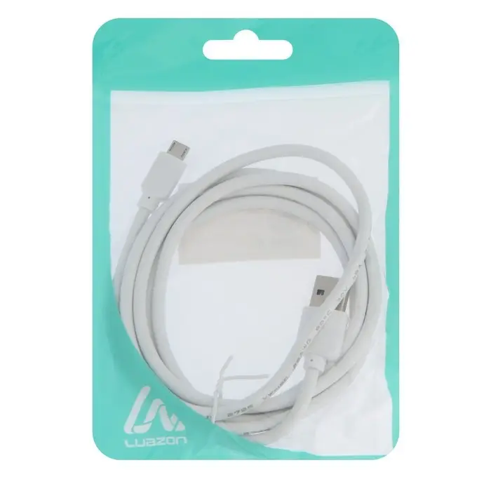 Кабель Luazon, microUSB - USB, 1 А, 1.5 м, утолщённый, белый