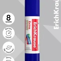 Клей-карандаш, ErichKrause Extra, PVP, усиленный, 8 г