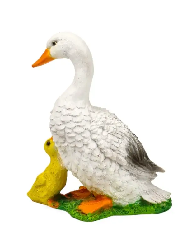 Садовая фигура из полистоуна &laquo;Утка с утёнком&raquo;, 31&times;24&times;13 см