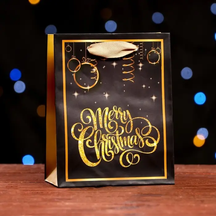 Пакет ламинированный «Волшебный Merry Christmas» 11.5×14.5×6 см
