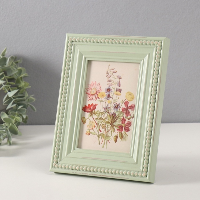 Фоторамка массив сосны 10х15 см "Бусинки на канте" 2,4х17,2х22,4 см