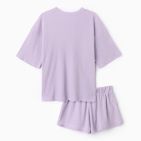 Комплект женский (футболка, шорты) KAFTAN Basic line, р. 42, сиреневый