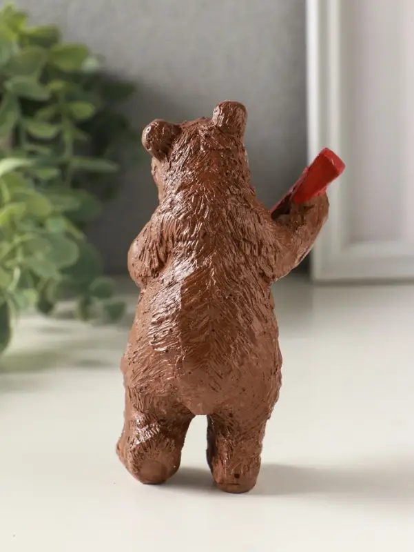 Фигурка гипс &laquo;Медведь с домрой&raquo;, 11&times;7 см, коричневый