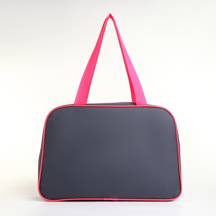 Сумка спортивная женская, TEXTURA, маленький размер, цвет серый/розовый Сумка спортивная женская, TEXTURA, маленький размер, цвет серый/розовый