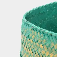 Корзинка плетёная &laquo;Голден&raquo;, 16&times;16&times;23 см, голубая