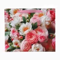 Пакет подарочный &laquo;Цветы&raquo;, 30&times;25.5&times;9 см