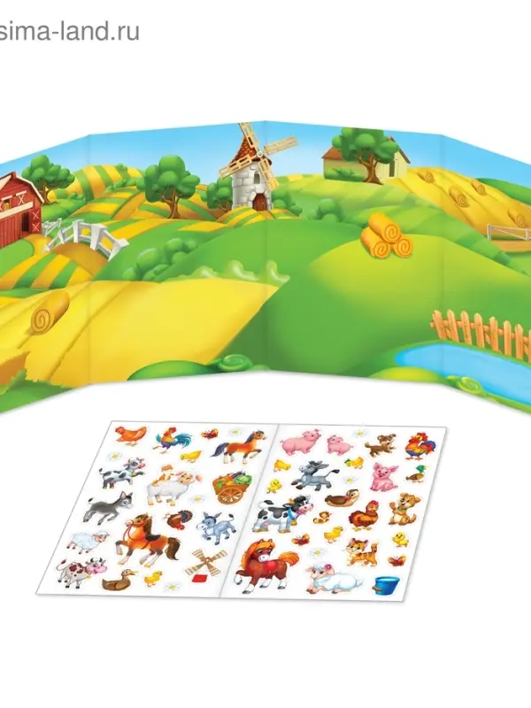 Многоразовые наклейки &laquo;Изучаем животных&raquo;, набор 2 шт.